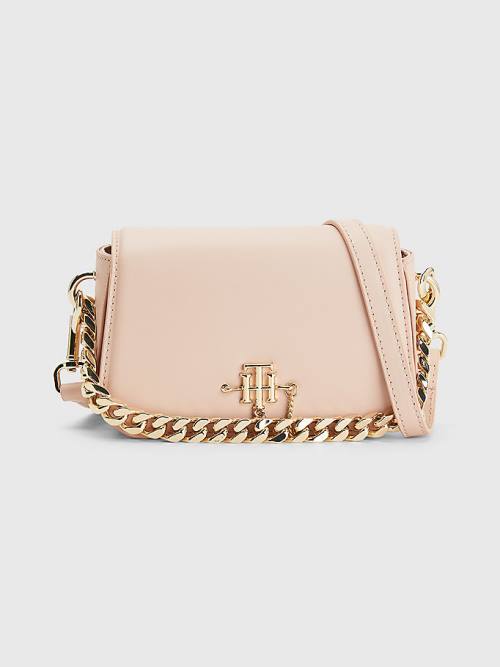 Tommy Hilfiger Chain Mini Crossover Çanta Kadın Pembe | TH241VPH