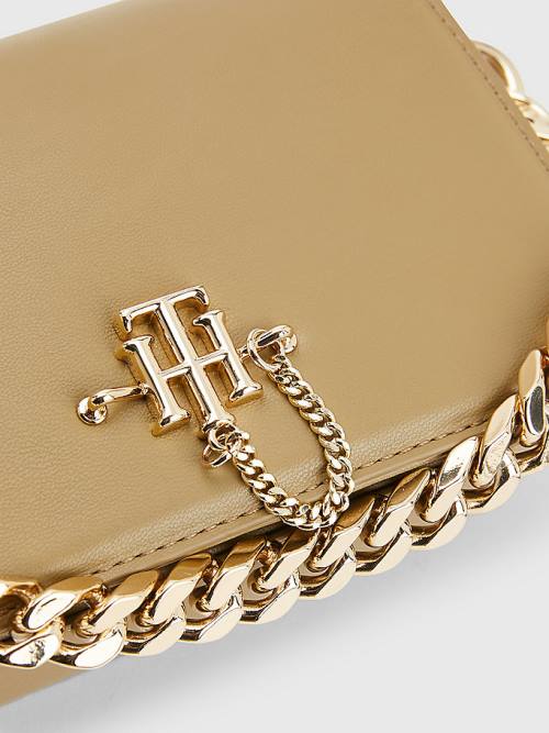 Tommy Hilfiger Chain Mini Crossover Çanta Kadın Kahverengi | TH795LDP