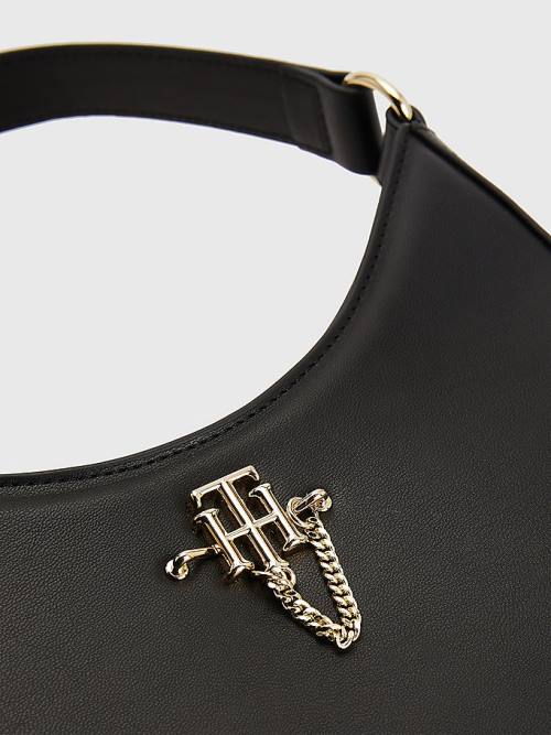 Tommy Hilfiger Chain Shoulder Çanta Kadın Siyah | TH437EHC