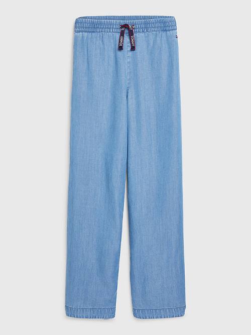 Tommy Hilfiger Chambray Pantolon Kiz Çocuk Denim | TH945WJZ