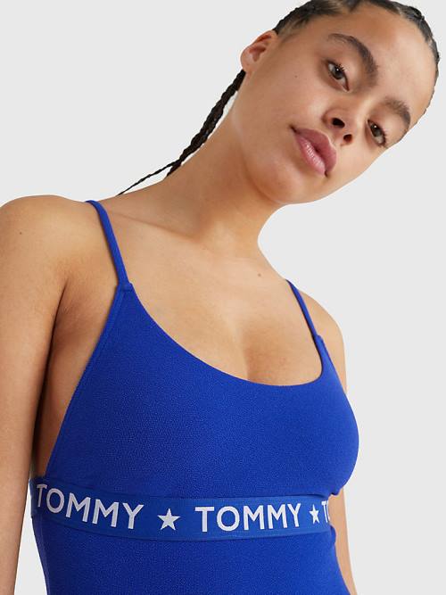 Tommy Hilfiger Cheeky Fitsuit Mayo Kadın Mavi | TH532LMT