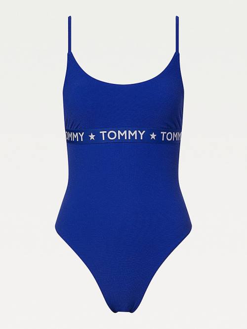 Tommy Hilfiger Cheeky Fitsuit Mayo Kadın Mavi | TH532LMT