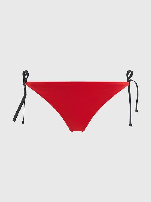 Tommy Hilfiger Cheeky Side Tie Bikini Bottoms Mayo Kadın Kırmızı | TH072FRH