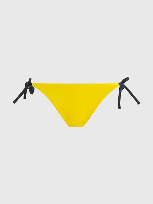 Tommy Hilfiger Cheeky Side Tie Bikini Bottoms Mayo Kadın Sarı | TH704KUD