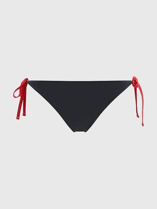 Tommy Hilfiger Cheeky Side Tie Bikini Bottoms Mayo Kadın Mavi | TH761QMW