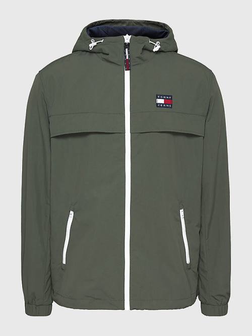 Tommy Hilfiger Chicago Windbreaker Ceket Erkek Yeşil | TH561YUB