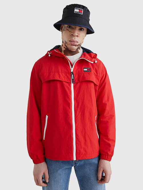 Tommy Hilfiger Chicago Windbreaker Ceket Erkek Kırmızı | TH845ZBT