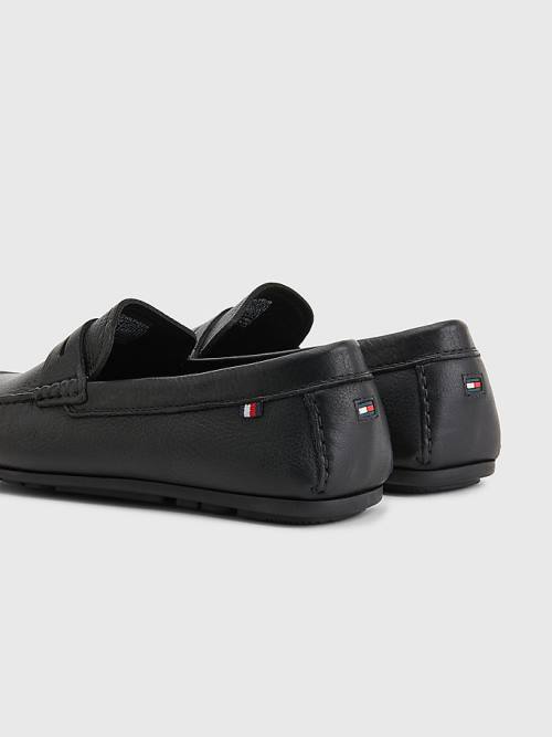 Tommy Hilfiger Classics Deri Driving Elbise Ayakkabı Erkek Siyah | TH034EIU