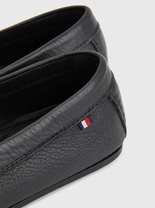 Tommy Hilfiger Classics Deri Driving Elbise Ayakkabı Erkek Siyah | TH034EIU