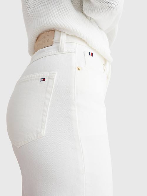 Tommy Hilfiger Classics High Rise Straight Jean Pantolon Kadın Beyaz | TH086NUD