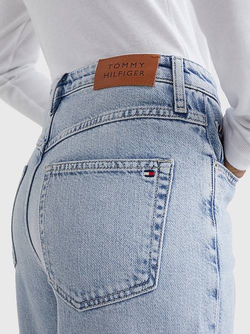 Tommy Hilfiger Classics High Rise Straight Faded Let-Down Jean Pantolon Kadın Denim | TH732XSC