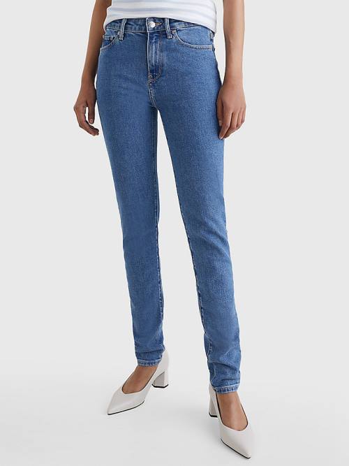 Tommy Hilfiger Classics High Rise Straight Faded Jean Pantolon Kadın Denim | TH745ECS