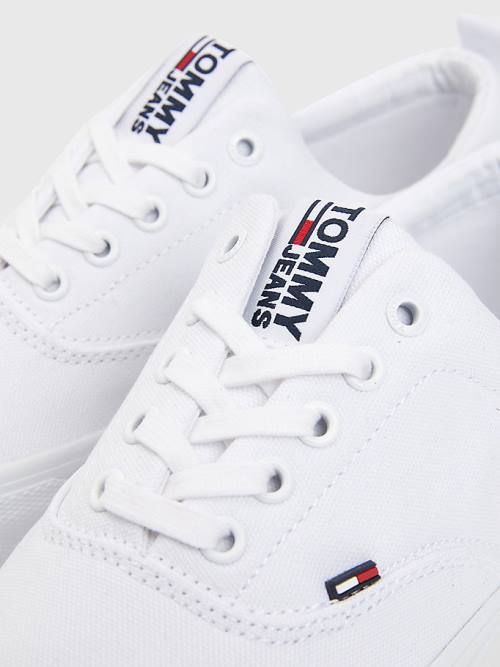 Tommy Hilfiger Classics Low-Top Spor Ayakkabı Erkek Beyaz | TH537AWN