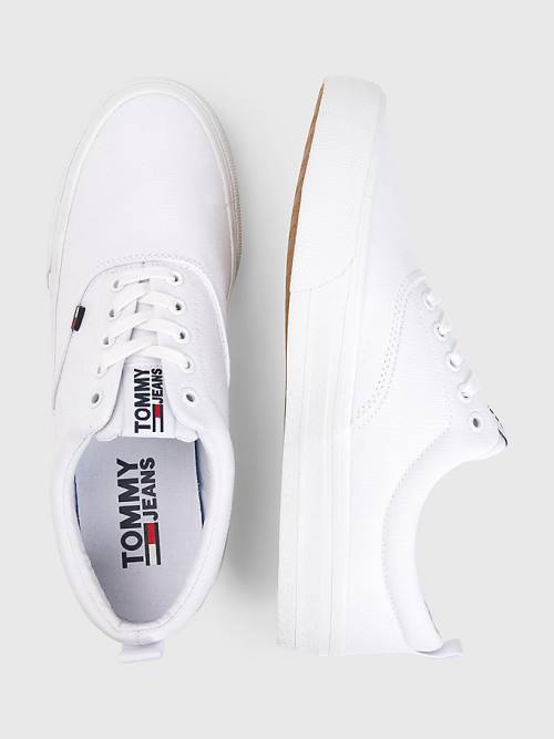 Tommy Hilfiger Classics Low-Top Spor Ayakkabı Erkek Beyaz | TH537AWN