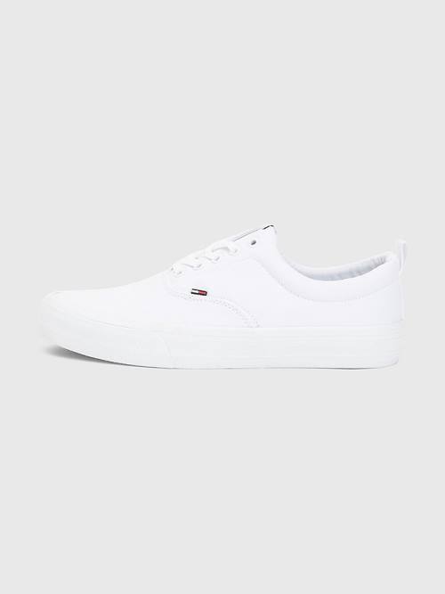 Tommy Hilfiger Classics Low-Top Spor Ayakkabı Erkek Beyaz | TH537AWN