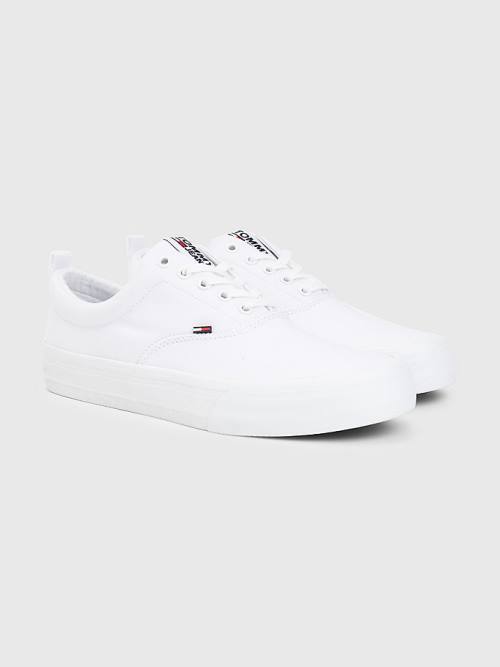 Tommy Hilfiger Classics Low-Top Spor Ayakkabı Erkek Beyaz | TH537AWN