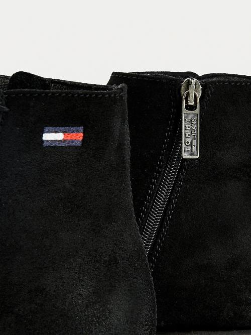 Tommy Hilfiger Classics Süet Chelsea Bot Erkek Siyah | TH174LDZ