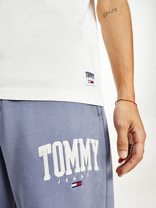 Tommy Hilfiger College Bold Logo Klasik Tişört Erkek Beyaz | TH241WGB