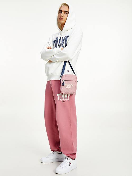 Tommy Hilfiger College Crossbody Çanta Erkek Pembe | TH081UHR