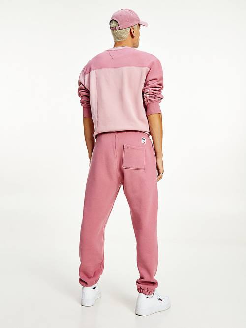 Tommy Hilfiger College Organic Pamuklu Blend Joggers Pantolon Erkek Pembe | TH680YGM