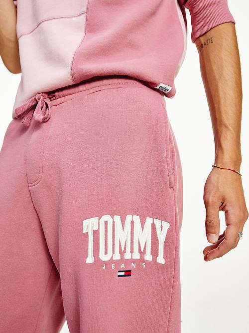 Tommy Hilfiger College Organic Pamuklu Blend Joggers Pantolon Erkek Pembe | TH680YGM