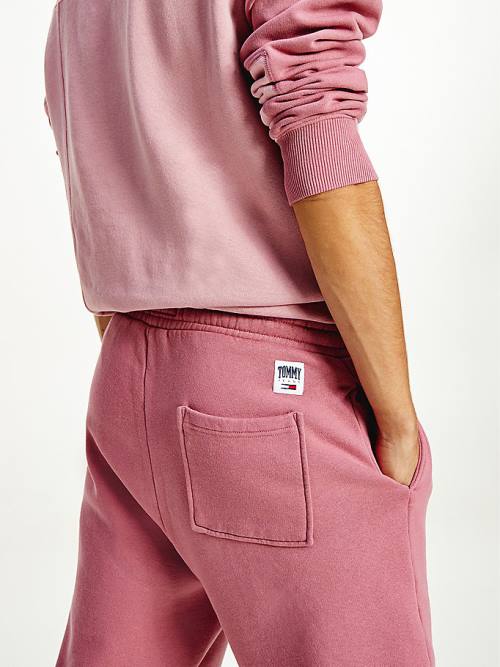 Tommy Hilfiger College Organic Pamuklu Blend Joggers Pantolon Erkek Pembe | TH680YGM