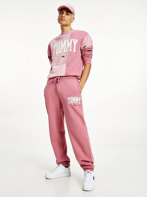 Tommy Hilfiger College Organic Pamuklu Blend Joggers Pantolon Erkek Pembe | TH680YGM