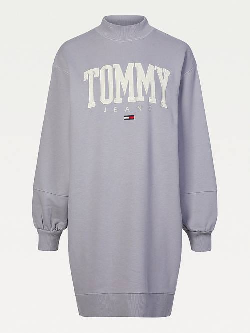 Tommy Hilfiger College Sweatshirt Elbise Kadın Mor | TH463XBJ