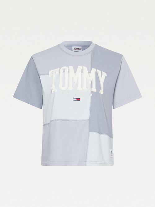 Tommy Hilfiger College Tonal Cut-And-Sewn Boyfriend Tişört Kadın Mor | TH716YNI