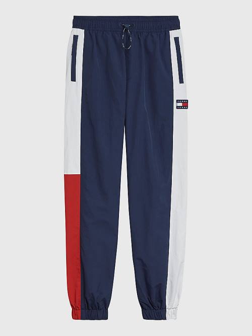 Tommy Hilfiger Colour-Blocked Archive Rüzgâr Pantolon Kadın Mavi | TH781HMK