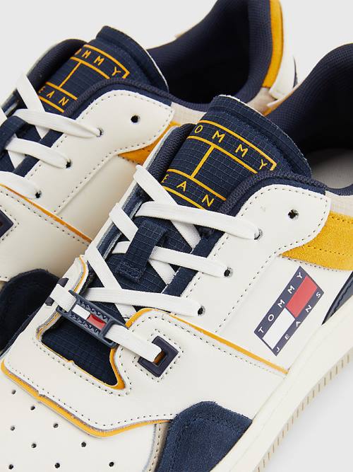 Tommy Hilfiger Colour-Blocked Basket Spor Ayakkabı Erkek Mavi | TH372OCJ