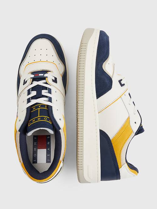 Tommy Hilfiger Colour-Blocked Basket Spor Ayakkabı Erkek Mavi | TH372OCJ