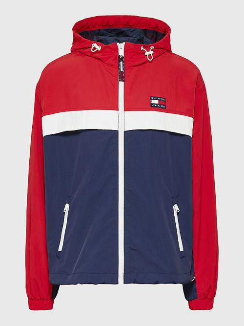 Tommy Hilfiger Colour-Blocked Chicago Windbreaker Ceket Kadın Mavi | TH719NHT