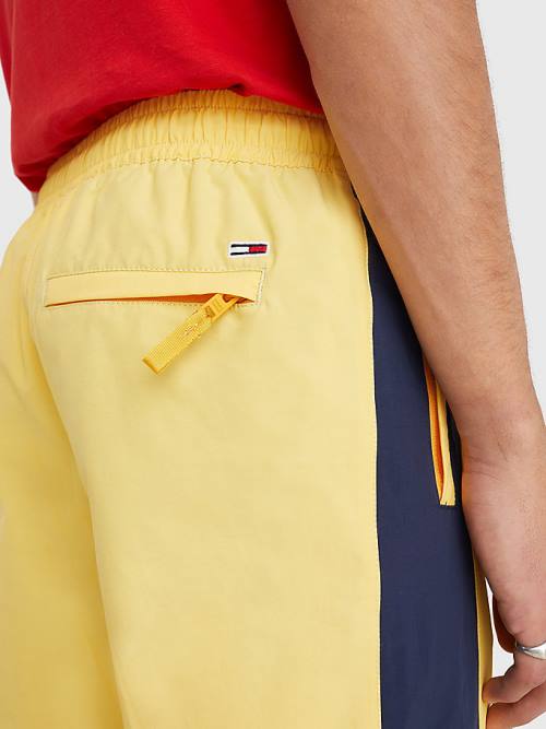 Tommy Hilfiger Colour-Blocked Cuffed Joggers Pantolon Erkek Sarı | TH573JDB