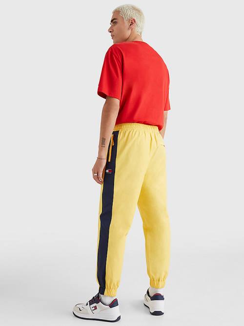 Tommy Hilfiger Colour-Blocked Cuffed Joggers Pantolon Erkek Sarı | TH573JDB