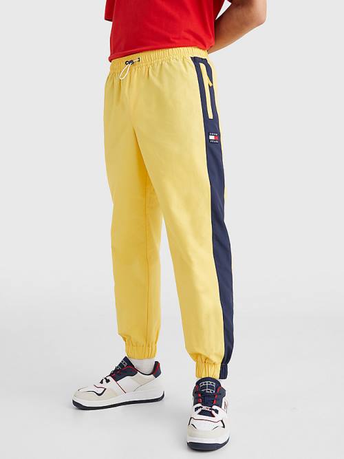 Tommy Hilfiger Colour-Blocked Cuffed Joggers Pantolon Erkek Sarı | TH573JDB