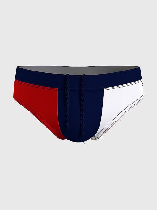 Tommy Hilfiger Colour-Blocked Drawstring Briefs Mayo Erkek Mavi | TH917YQE