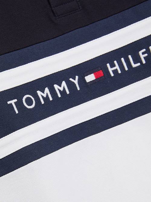 Tommy Hilfiger Colour-Blocked Logo Polo Tişört Erkek Çocuk Mavi | TH715AFQ