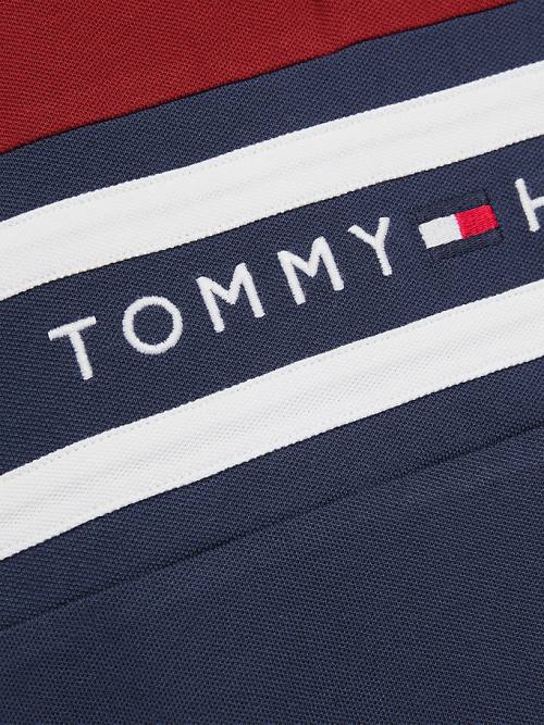 Tommy Hilfiger Colour-Blocked Logo Polo Tişört Erkek Çocuk Kırmızı | TH726OTV