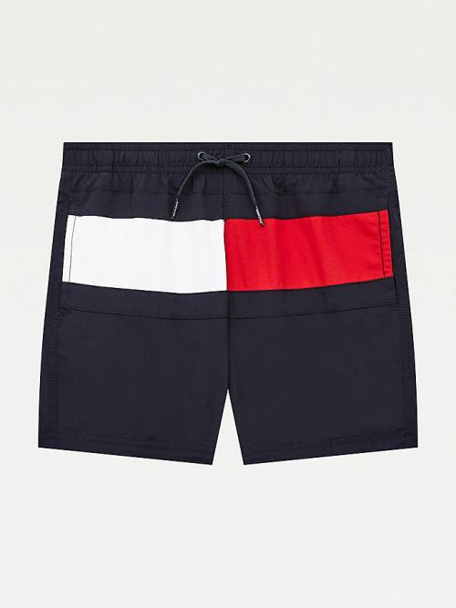 Tommy Hilfiger Colour-Blocked Mid Cut Cut Cut Length Shorts Mayo Erkek Çocuk Mavi | TH823YXU