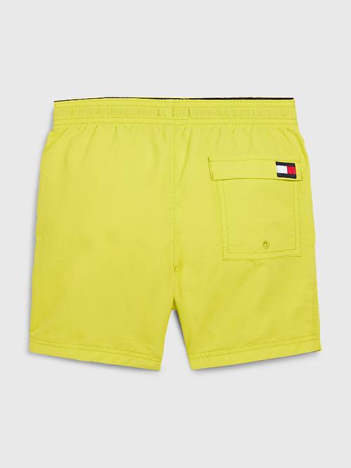 Tommy Hilfiger Colour-Blocked Mid Cut Cut Cut Length Shorts Mayo Erkek Çocuk Sarı | TH839TKN