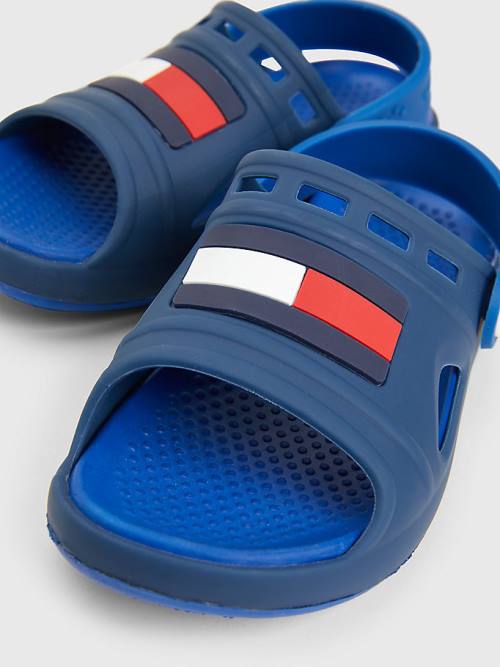 Tommy Hilfiger Comfy Flag Sandalet Erkek Çocuk Mavi | TH796AED