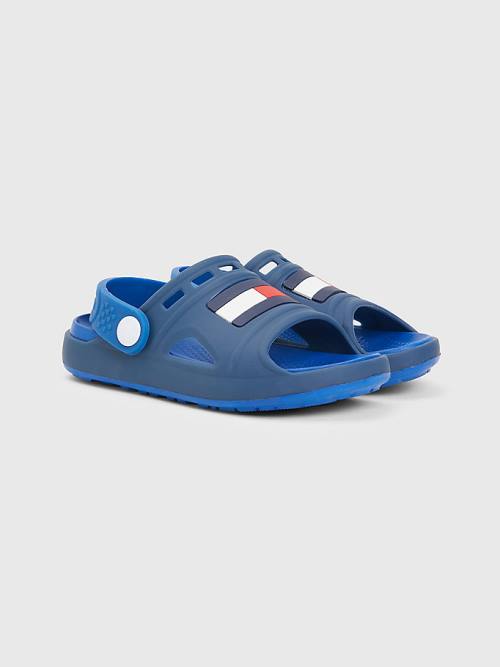 Tommy Hilfiger Comfy Flag Sandalet Erkek Çocuk Mavi | TH796AED