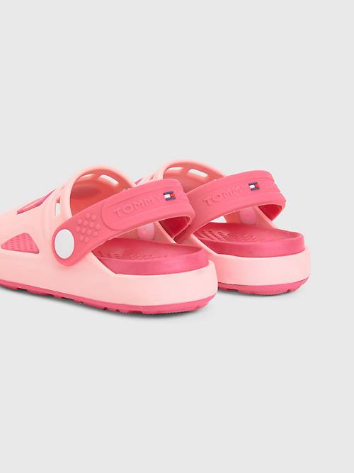 Tommy Hilfiger Comfy Signature Logo Sandalet Kiz Çocuk Pembe | TH421QXM