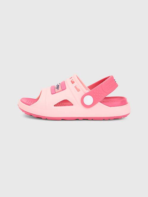 Tommy Hilfiger Comfy Signature Logo Sandalet Kiz Çocuk Pembe | TH421QXM