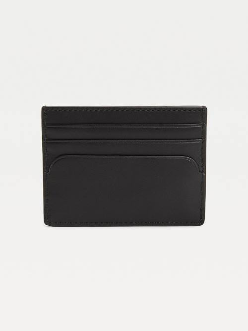 Tommy Hilfiger Commuter Deri Card Holder Cüzdan Erkek Siyah | TH653NMI