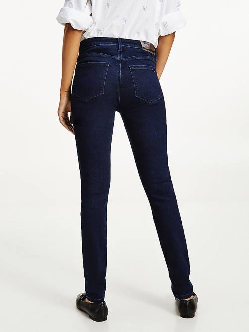 Tommy Hilfiger Como Mid Cut Cut Cut Rise Skinny Monogram Jean Pantolon Kadın Denim | TH051CAD