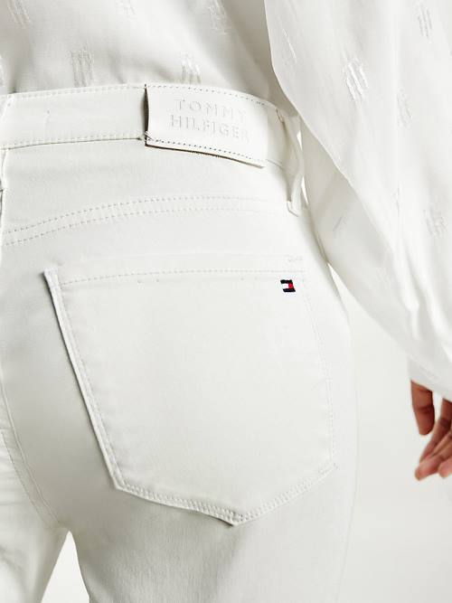 Tommy Hilfiger Como Mid Cut Cut Cut Rise Skinny White TH Soft Jean Pantolon Kadın Denim | TH096LOX