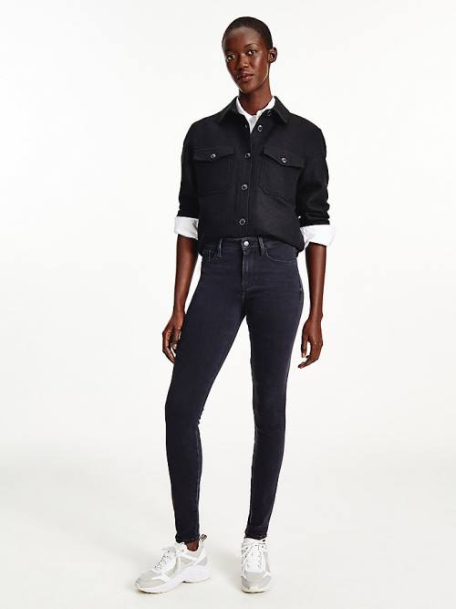 Tommy Hilfiger Como Mid Cut Cut Cut Rise Skinny Seamless TH Soft Jean Pantolon Kadın Denim | TH148RUI