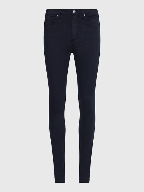 Tommy Hilfiger Como Mid Cut Cut Cut Rise Skinny TH Flex Jean Pantolon Kadın Mavi | TH159JWS